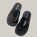Flat-bottomed Beach Flip Flops Black