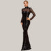 Sequins Women Maxi Dresses Black