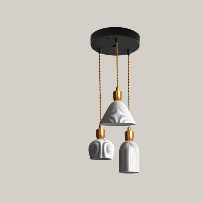 Retro Ceramic and Aluminum LED Chandelier, 4W ABC