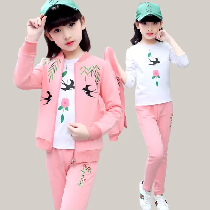 Girls' Clothes Young And Teen Girl's Little Swallow Pink