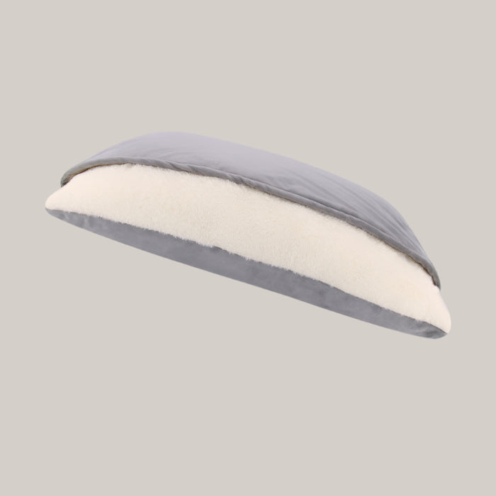 Removable and washable bite resistant pet sleeping bag Suede Charcoal Grey