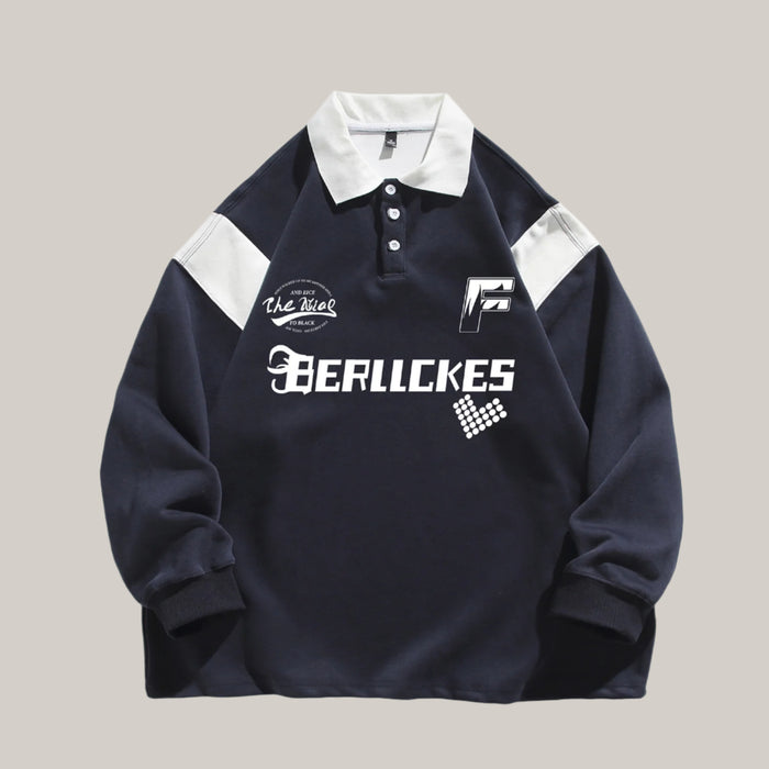 American Contrast Color Polo Shirt