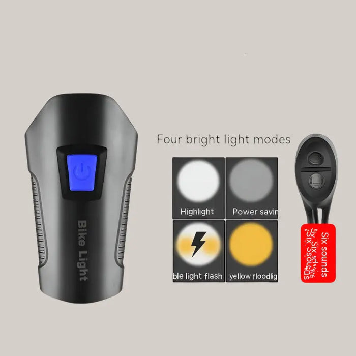 Rechargeable Bicycle Horn Light – 3 Colors Blue