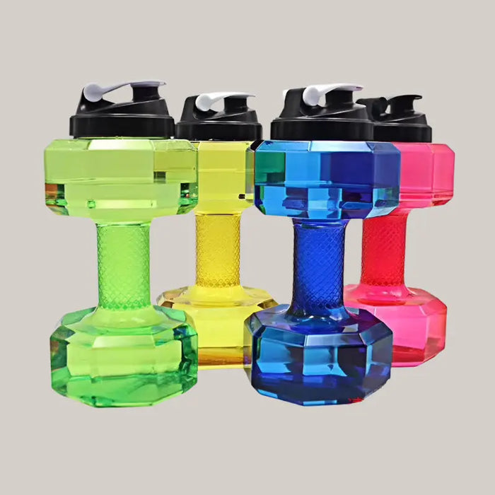 Dumbbell-Shaped 2.2 L Water Bottle – 5 Colors