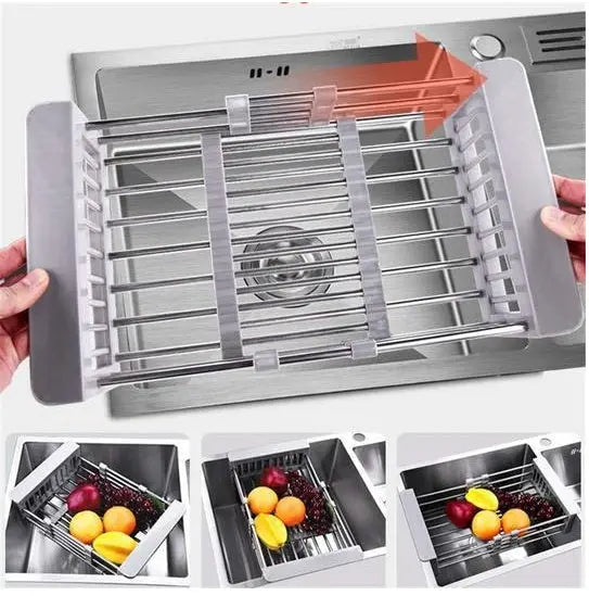 Stainless Steel Over-the-Sink Drain Basket