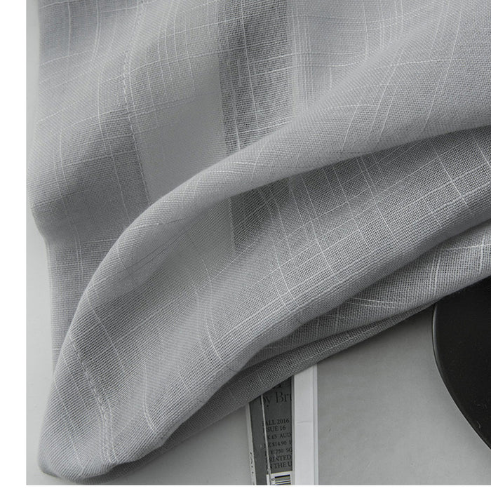 Modern Hemp Semi-Shading Curtains, Set of 2