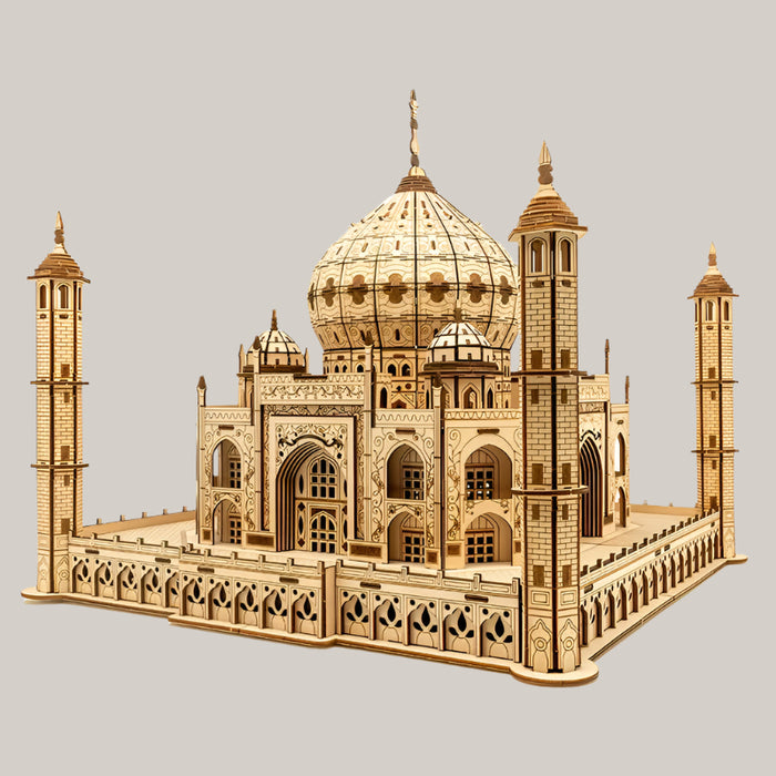 Wooden Taj Mahal Model Kit with LED Light Wooden Taj Mahal