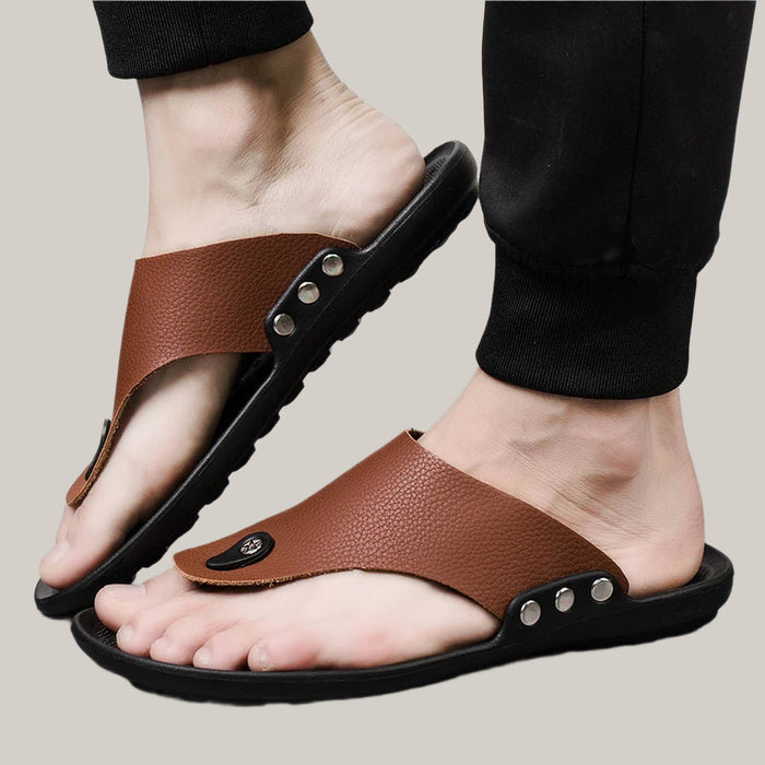 Men's flip flops Coffee