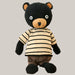 Patterned Teddy Bear Plush Toy – 23 to 73 cm, 7 Designs Striped black