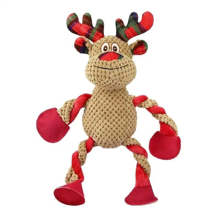 Interactive Christmas Dog Toy Brown