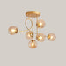 Geometric Iron Chandelier for Living Rooms