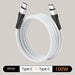 The Data Cable Is Suitable For 15 Charging Cables White Dual Type C 100w