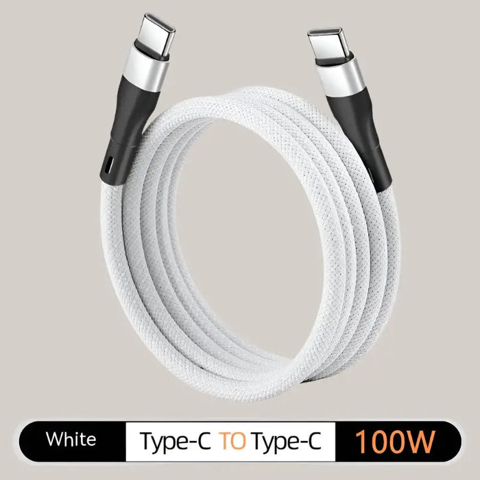 The Data Cable Is Suitable For 15 Charging Cables White Dual Type C 100w