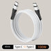 The Data Cable Is Suitable For 15 Charging Cables White Dual Type C 100w