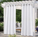 Modern Polyester Room-Darkening Curtain Panel White