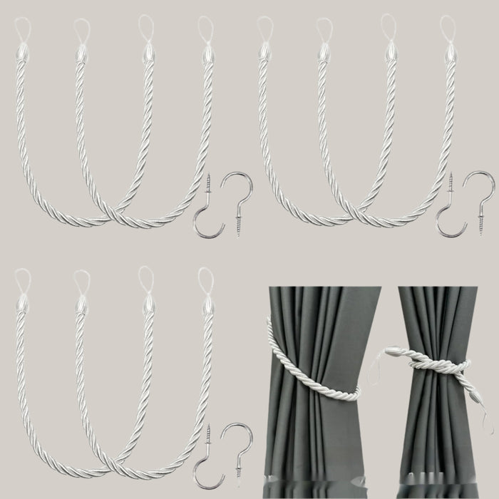 Modern Rope Curtain Tiebacks, Pair Z513