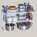 2-Tier Extendable Stainless Steel Kitchen Sink Rack White Double layer 10boards