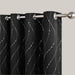 Modern Minimalist Grommet Curtain Panel Black