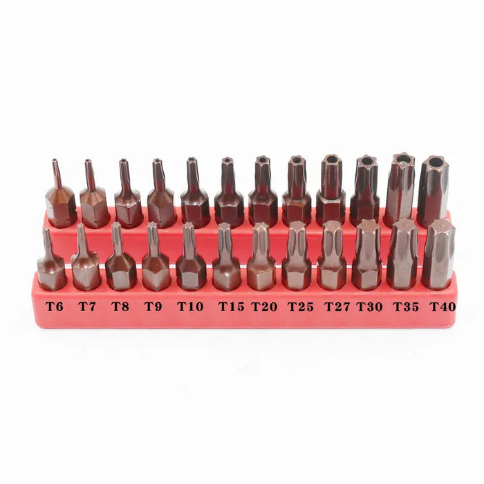 12-Piece Torx Bit Set – T6–T40, Hollow or Solid