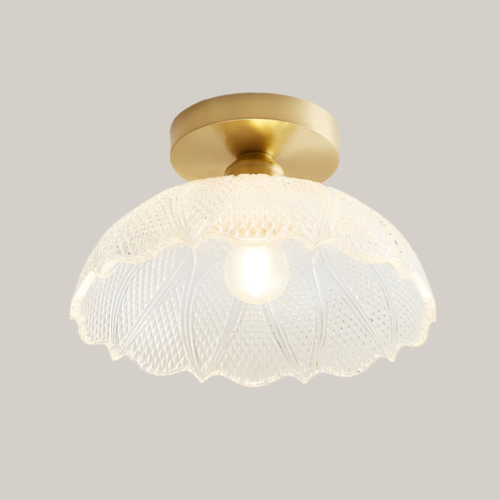 Iron and Glass E27 Entryway Lamp