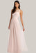 Western Bridesmaid Dresses Pink 04round neck