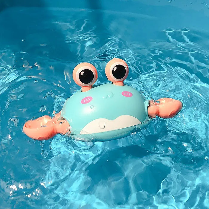 Children bathing toys Crab Light blue