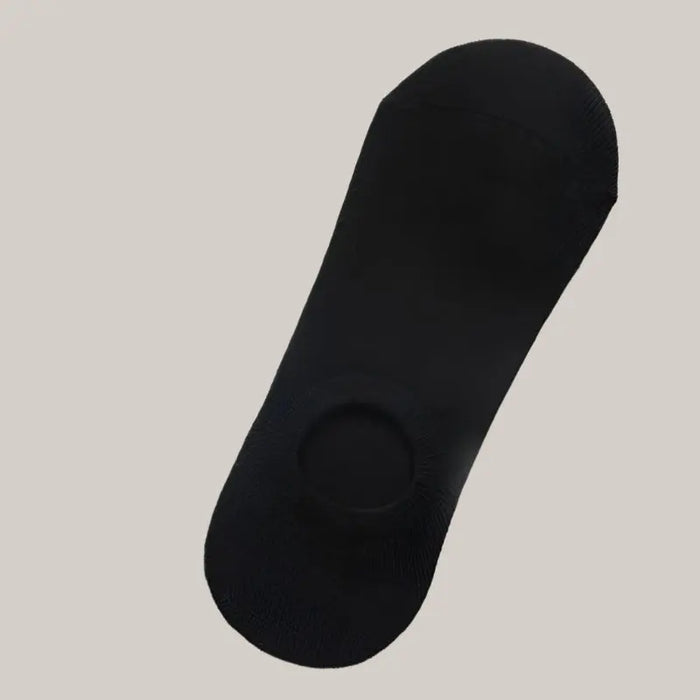 Socks Men And Women Solid Color Boat Socks Black 5PCS