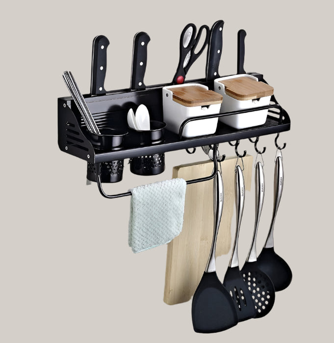 Anodized Aluminum Wall-Mounted Kitchen Storage Rack 4style 50cm