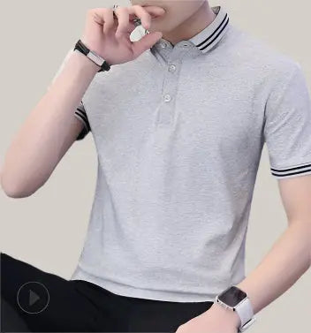 New Autumn Clothing Men T-shirt Gray