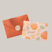 10-Piece Foil-Stamped Fruit Greeting Card Set – 7 Designs Orange 10PCS