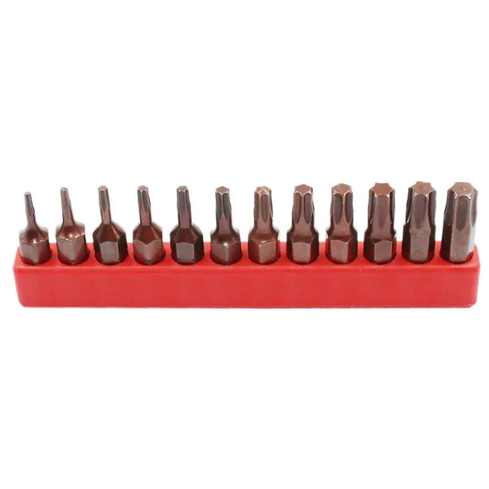 12-Piece Torx Bit Set – T6–T40, Hollow or Solid Solid