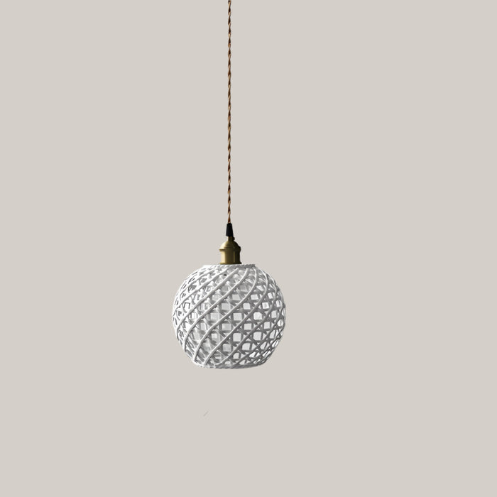 Handmade Ceramic Chandelier C Style White