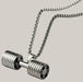 Dumbbell and Barbell Pendant – 3 Colors Silver