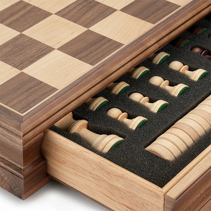 Wooden Chess Set – 38 × 38 cm, Non-Magnetic