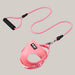 Dog Collar and Leash Set Pink Large
