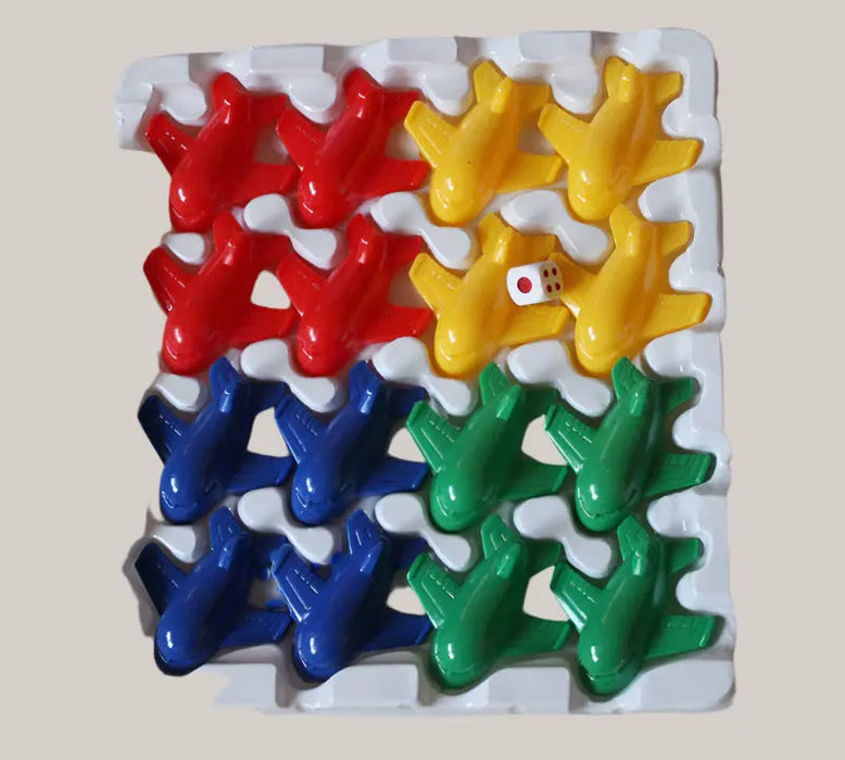 Aeroplane Chess Game Mat – 16 Pieces, 2 Styles Plastic plane