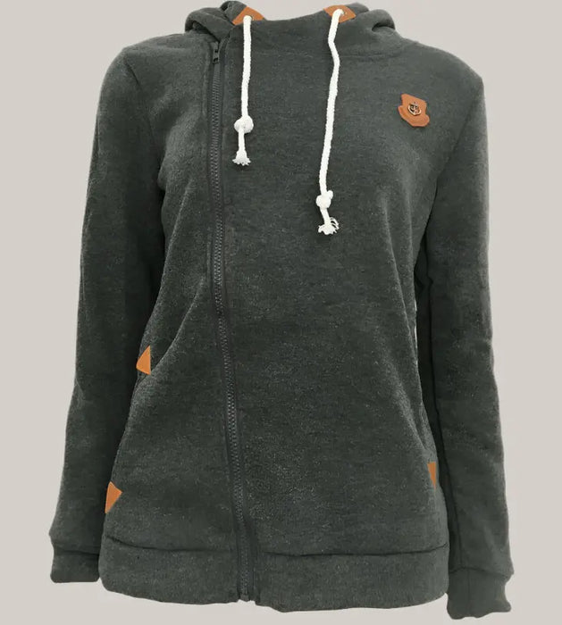 Women Hoodie Sweater Large Dark gray