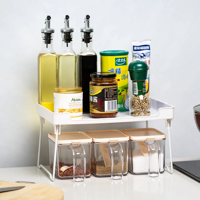 Plastic Kitchen Cabinet and Countertop Organizer Rack