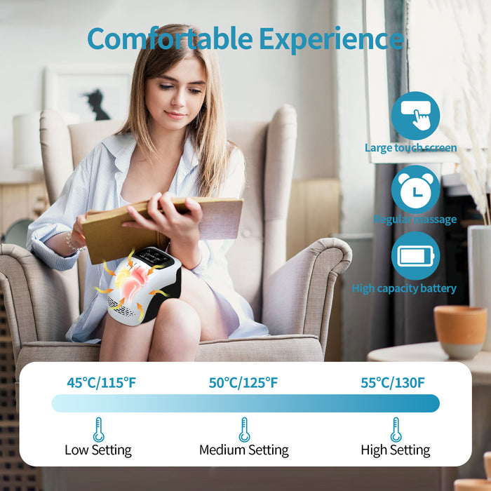 Massager Rechargeable Pain Relief Infrared Laser Vibration Knee Massager