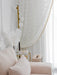 Light Luxury Polyester Curtain with Gold Beads