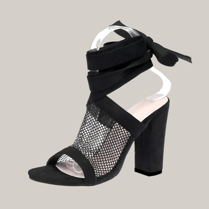 Strap Lace Up High Heels Sandal