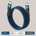 The Data Cable Is Suitable For 15 Charging Cables Blue Dual Type C 100w