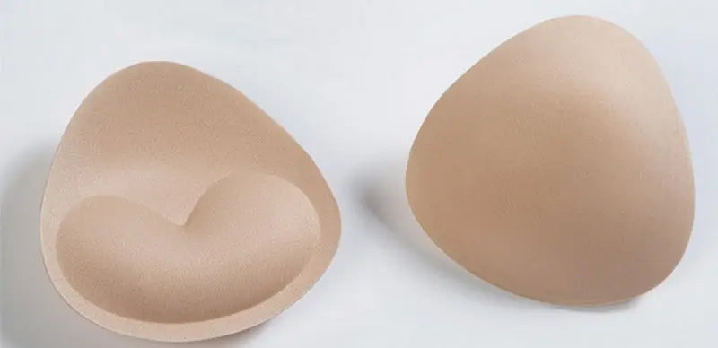 Removable Sponge Bra Pad Inserts, 1 Pair Skin Color Free Size