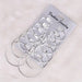 Exaggerated Metal Hoop Earrings Suit Silver 6 Pairs Suit