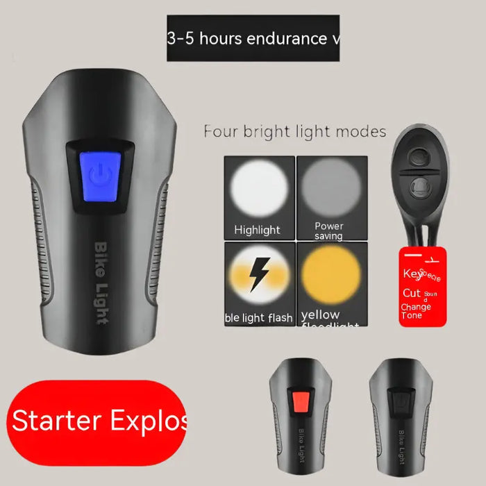 Rechargeable Bicycle Horn Light – 3 Colors