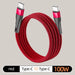 The Data Cable Is Suitable For 15 Charging Cables Red Dual Type C 100w