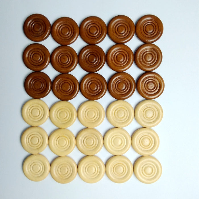 Wooden Backgammon Checker