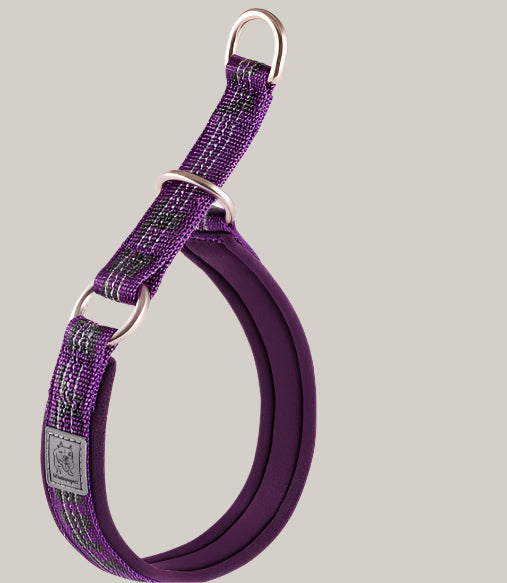 P-Chain Dog Walking Collar Reflective purple