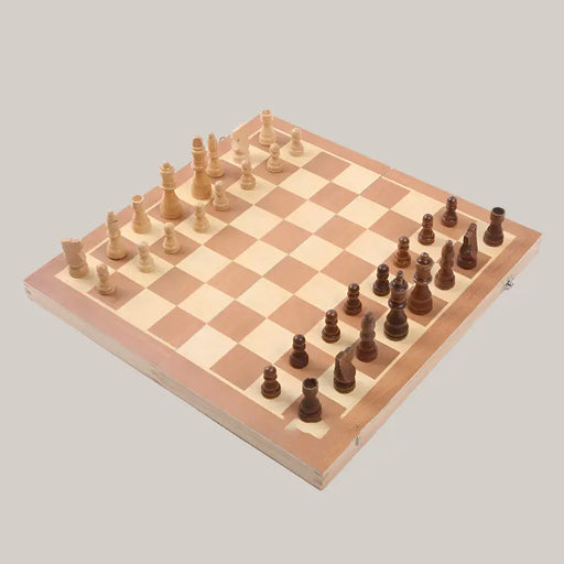 Wooden Chess Set – 39 × 19.5 cm