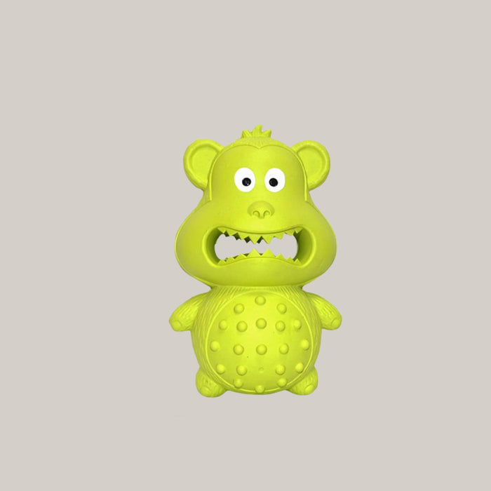 Natural Rubber Squeaky Dog Toy Green